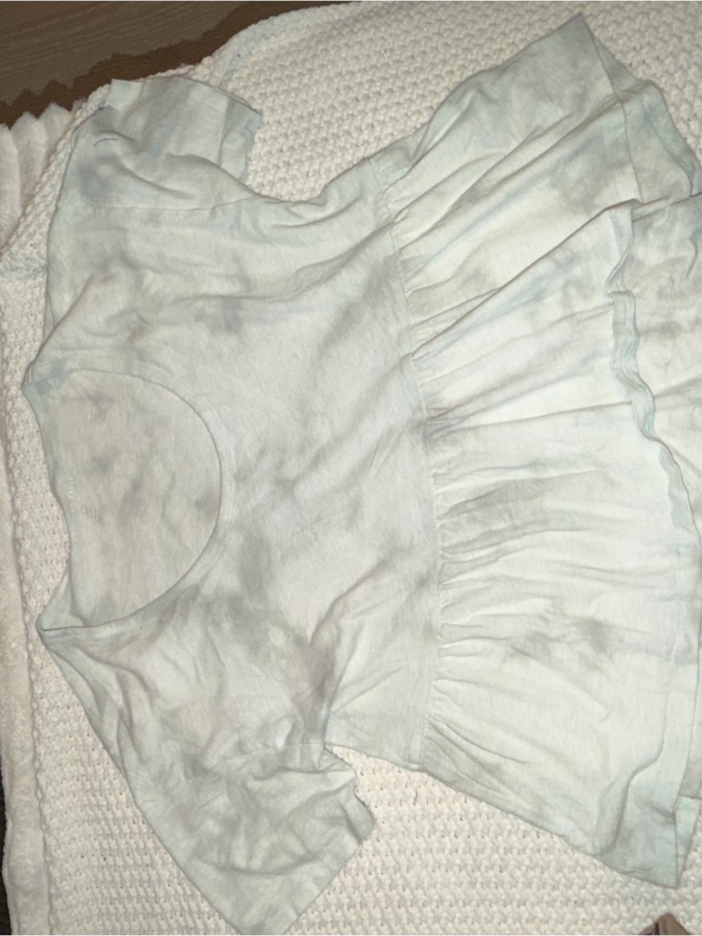 American Eagle Outfitters Light Mint Peplum Tee